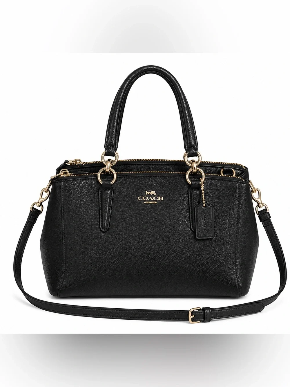Coach Christie Black Leather satchel Crossbody